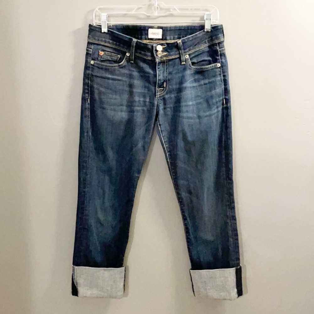 Hudson Low Rise Bacara Cropped Ankle Straight Cuffed Jeans